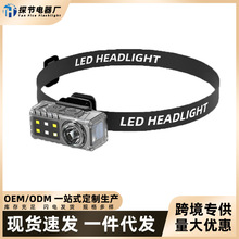 跨境爆款頭燈野外強光頭燈長續航鋰電釣魚頭燈戶外專用頭燈 強光