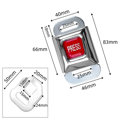 Pallet Machine Self-Locking Strapping Device – Car seat belt - binder-lock-silver