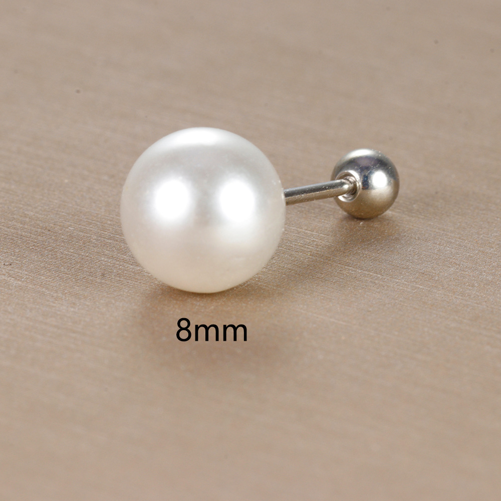 Women's Gender 1 Piece Simple Style Round Plating Inlay Copper Pearl 18k Gold Plated Ear Studs
