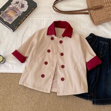 女童外套春秋款2026新款韩版儿童风衣中长款女宝宝春装洋气衣服潮
