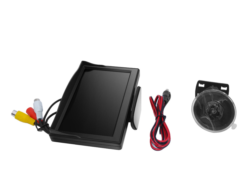 Manufacturer supplies 5inch suction cup monitor HD wireless transmitter receiver license plate 7-inch infrared car camera
