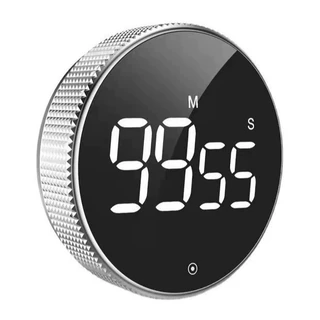 磁吸旋转计时器轮胎圆形计时器LCD厨房定时器家用户外烘焙定时器
