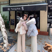 大毛领羽绒棉服女冬季2025新款短款小个子棉服超好看加厚时尚外套