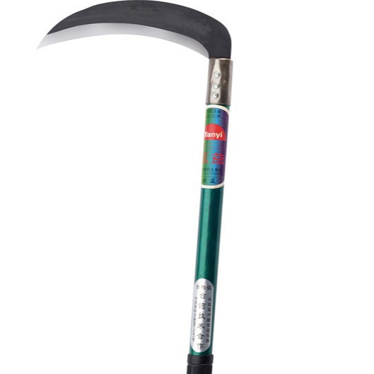 跨境专供锰钢弯刀园林割草刀农用割麦割水稻月牙镰刀【延益】229