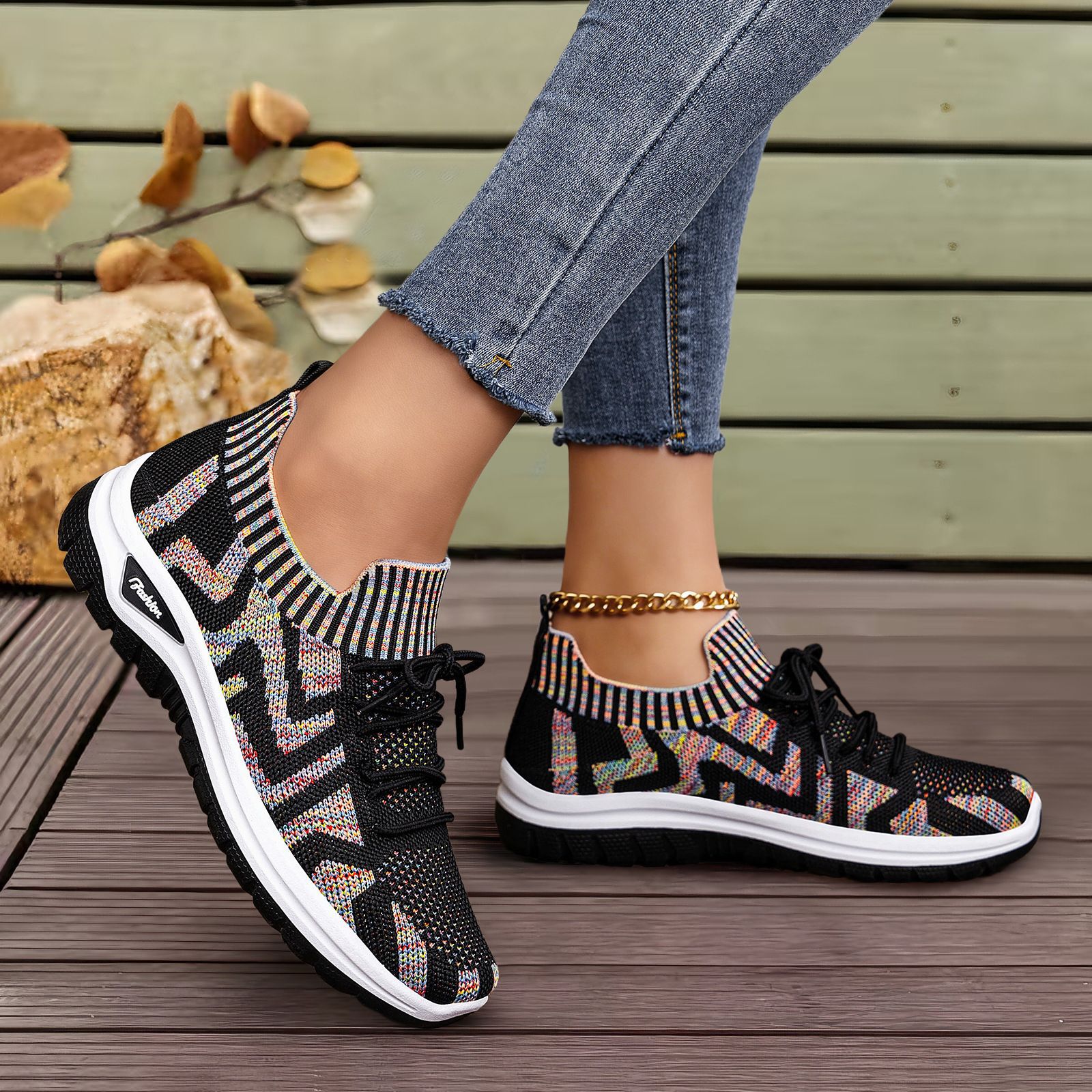 Zapatos de moda de mujer transfronteriza zapatos casuales de color, zapatos de tela suave, zapatos de tela transpirables y cómodos.