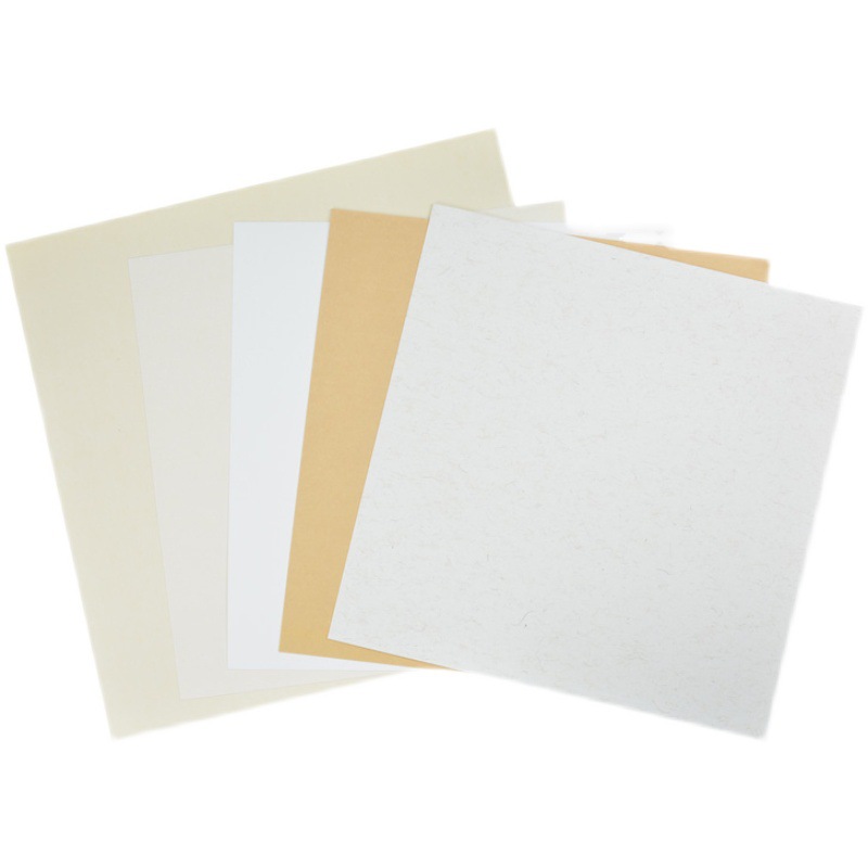 彩色仿古熟宣卡纸 国画无边镜片软卡 斗方工笔没骨画展示免装裱纸