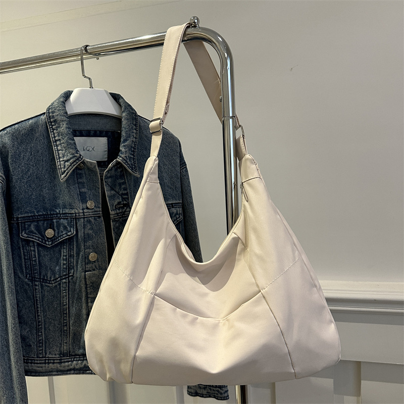 Bolsa de lona coreana de gran capacidad, estilo relajado, bolsas de hombro de trabajo, bolsas de mochila simple, moda