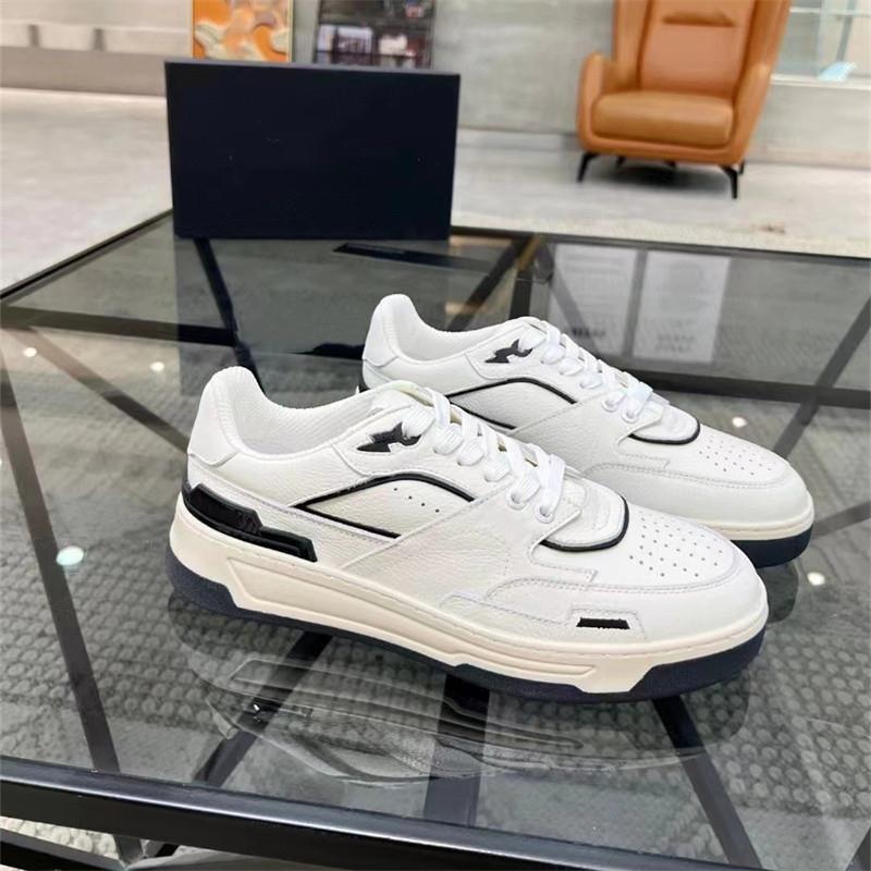 B-Brand Business Men's Sneakers with Top-Layer Cowhide, Thick-Soled White Shoes, Bos European and American Style Sports Casual Men's Luxury Shoes