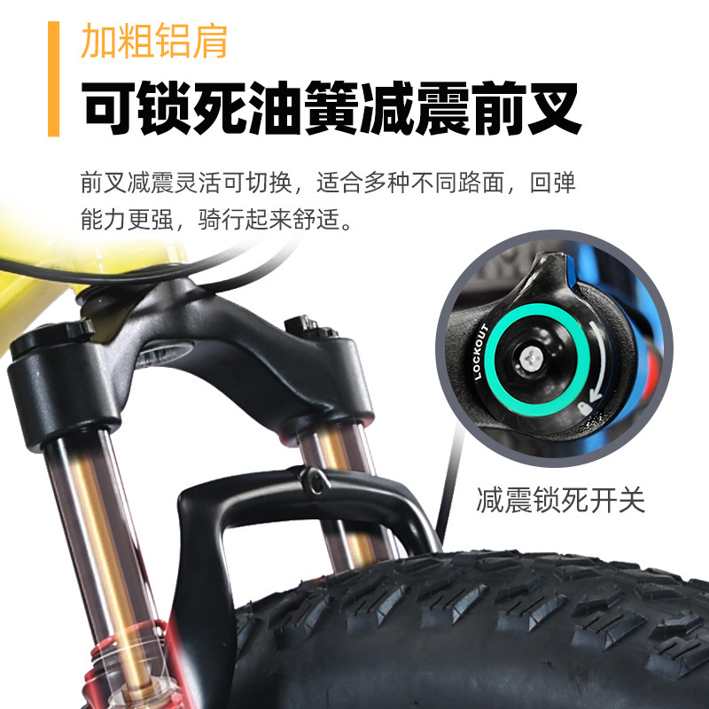 Bicicleta de nieve de playa de aleación de aluminio de 26 pulgadas 4.0 Neumático grande Bicicleta de montaña para hombres y mujeres