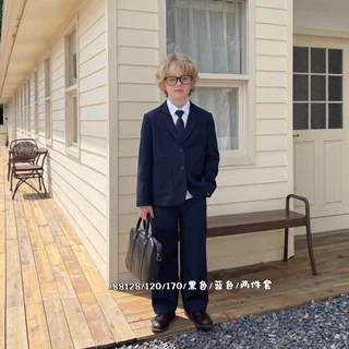 2026新款中亚欧洲男孩子校服套装男童装学生西装儿童中亚外贸童装