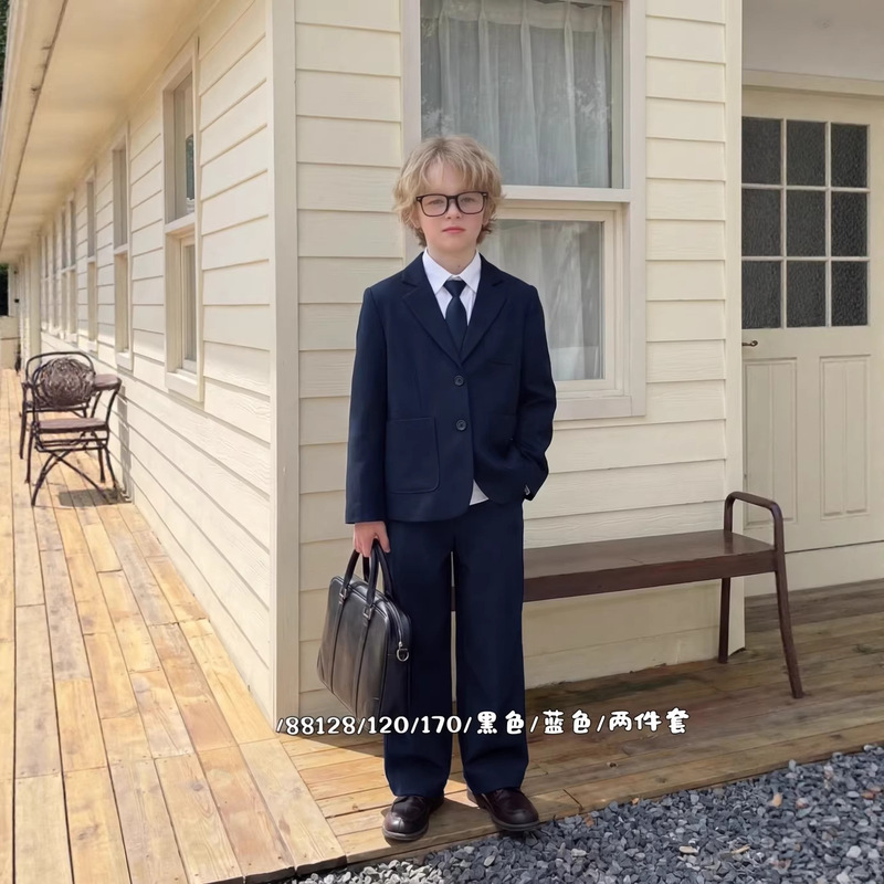 2026 New Model Central Asia and Europe Boys' School Uniform Set, Boys' Clothing, Student Suit, Children's Central Asia Foreign Trade Children's Clothing 2026 New Model Central Asia and Europe Boys' School Uniform Set, Boys' Clothing, Student Suit, Children's Central Asia Foreign Trade Children's Clothing