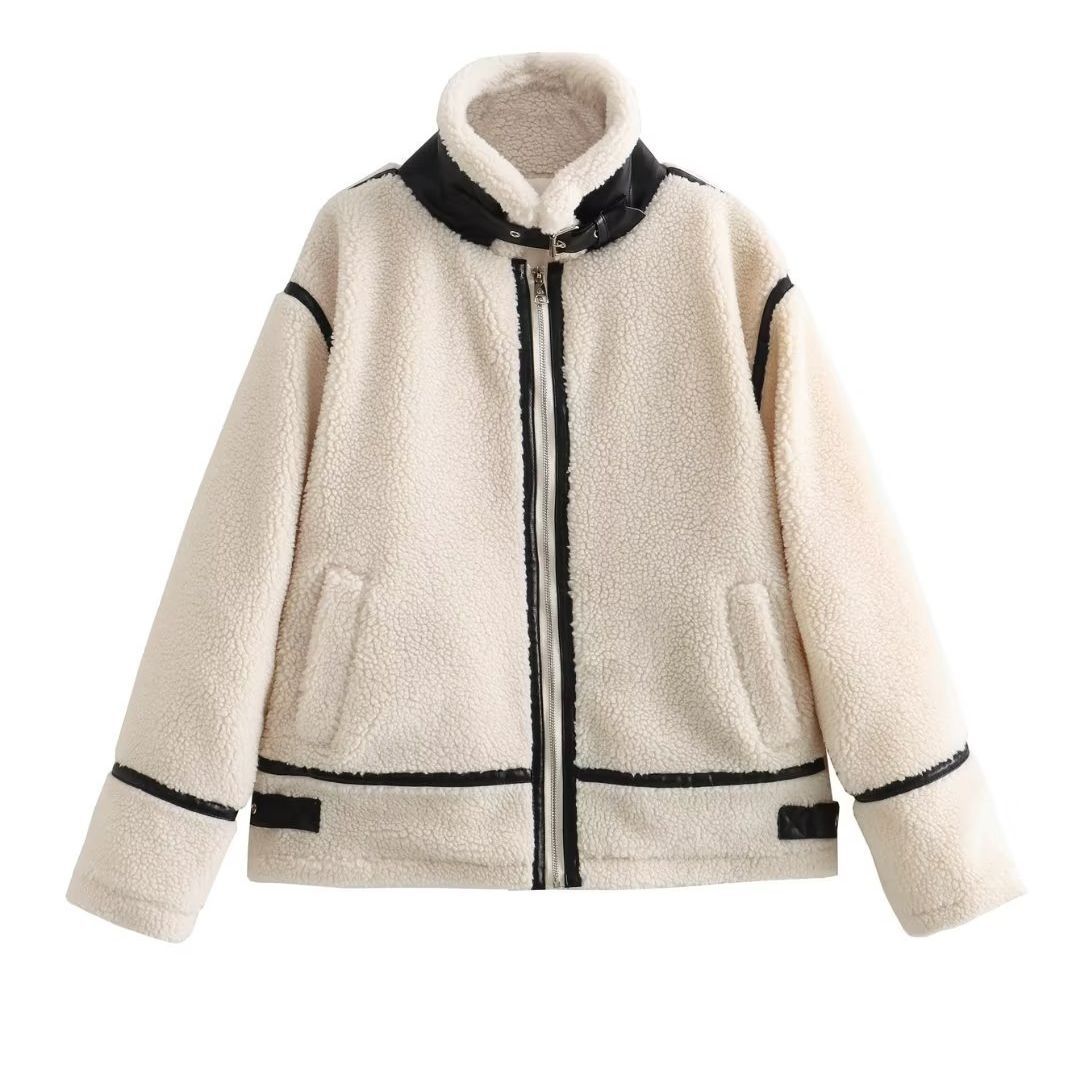 Damenbekleidung Herbst und Winter neuer Stil Pelz Lammfell Effekt Jacken_voghion.com