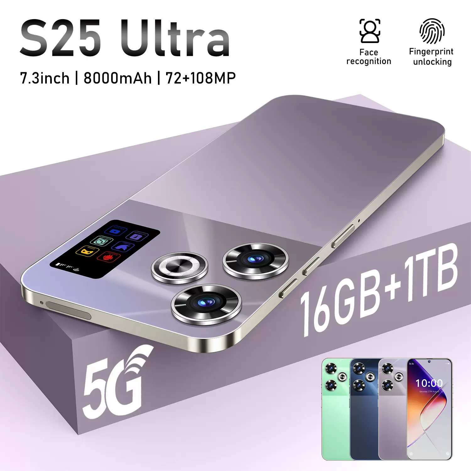 S25 Ultra新款跨境手机16+1T安卓7.3寸大屏智能手机 Ozon(劲爆款)