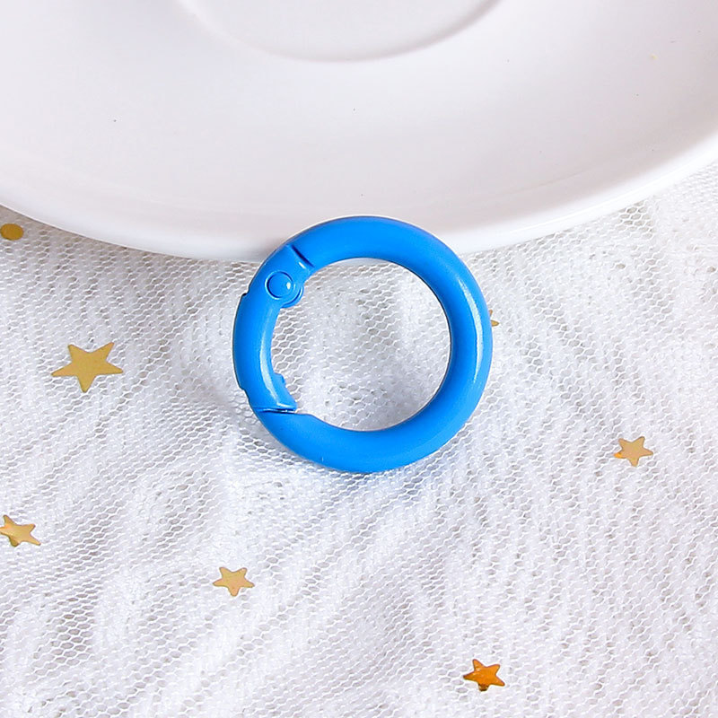 DIY ジュエリーアクセサリー 25 ミリメートル金属塗装カラースプリングバックル 34 ミリメートルスナップリングオープンリングラウンドキーホルダー|undefined