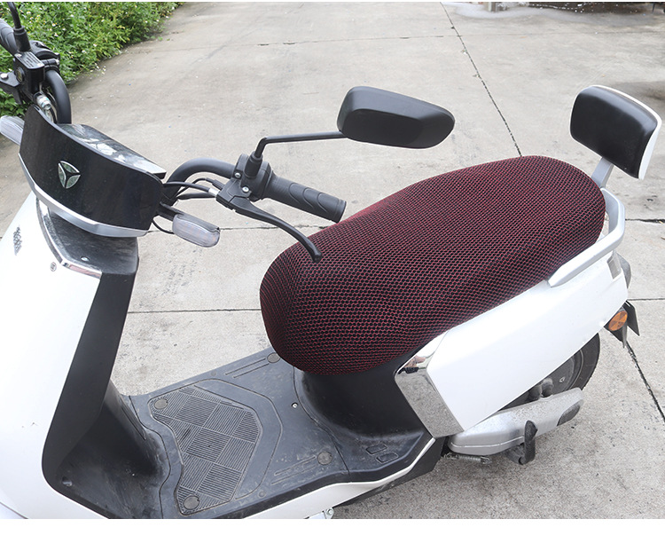 Summer Motorcycle Sun Protection Mesh Seat Cover Electric Scooter Heat Insulation Breathable Seat Cushion Cover Seat Cover