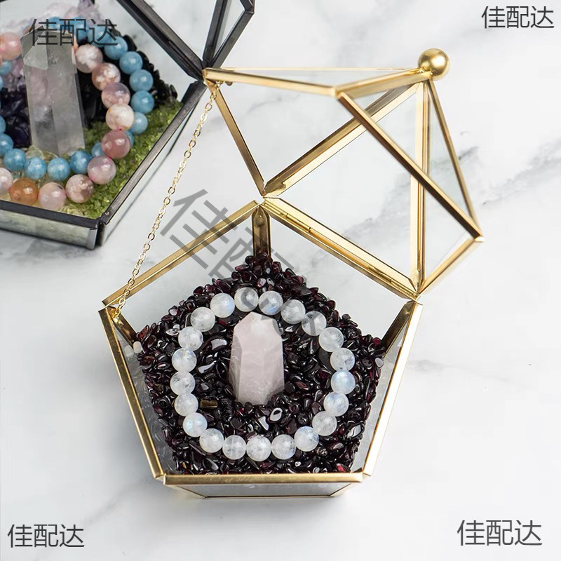 水晶消磁盒手链手串净化消磁碗白水晶碎石收纳盒饰品首饰盒