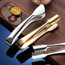 304不锈钢冰桶冰夹带齿冰块夹子 多功能食品夹儿童食物夹面包夹