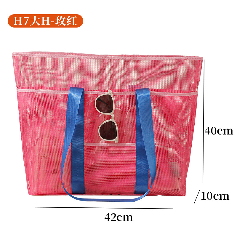 Beach bag H7-rose red