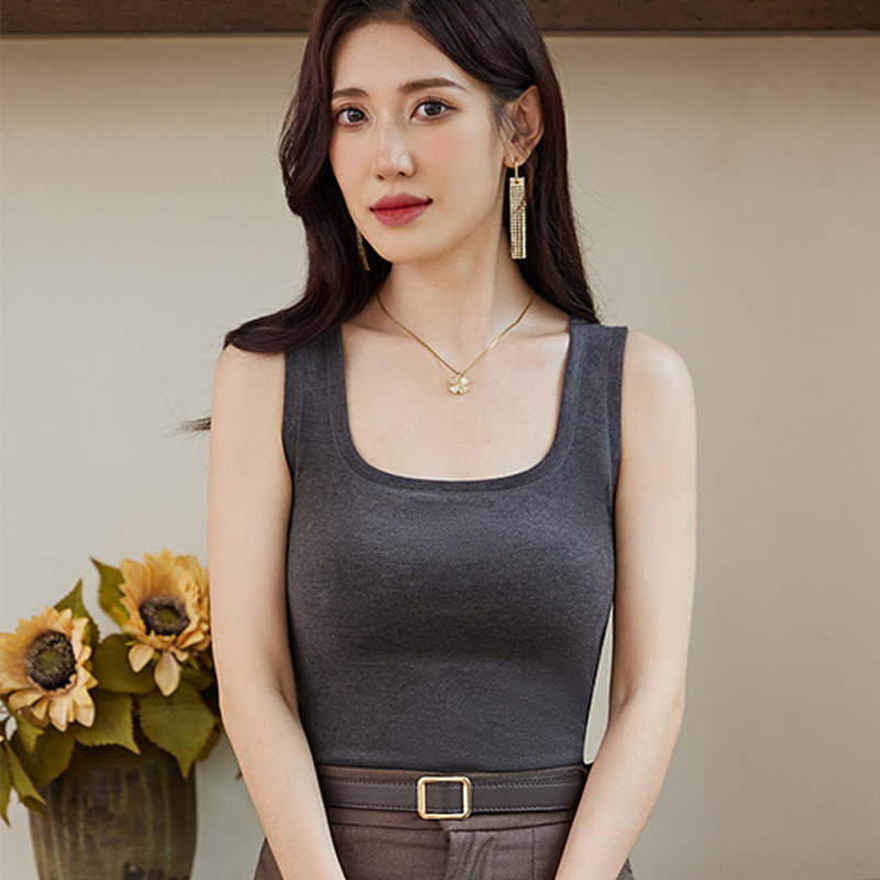 ネットで話題のタイトフィットノースリーブ保温シームレス8812秋冬新作レディースベスト