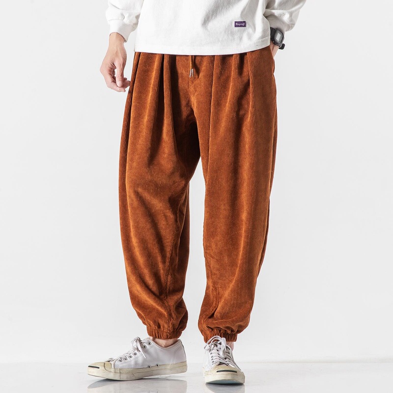 2024 autumn and winter new plus size Japanese drawstring tooling corduroy toe pants national tide Hong Kong style lovers bf tide 2024 autumn and winter new plus size Japanese drawstring tooling corduroy toe pants national tide Hong Kong style lovers bf tide