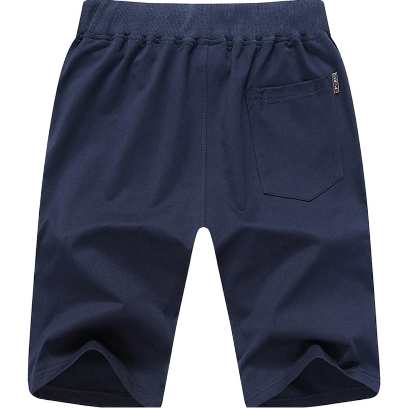 Летние шорты большого размера, мужские спортивные хлопковые пляжные брюки, вязаные повседневные тонкие мужские брюки, трансграничные Amazon