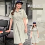 夏季大码显瘦条纹连衣裙