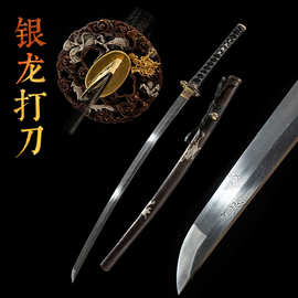 银龙打刀手工扭转纹日本刀铜鞘雕刻刀剑一体katana外贸批发未开刃