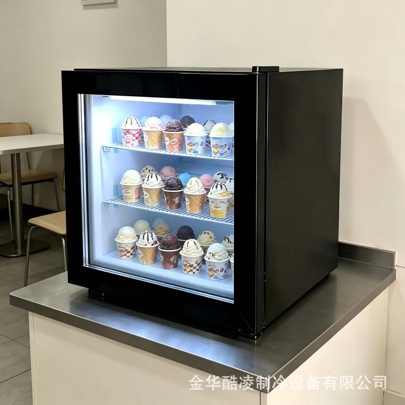 55L Convenience Store Countertop Freezer, Freezer Box, Low-Temperature Food Ice Cream Refrigerator, Ice Cream Preservation Cabinet
