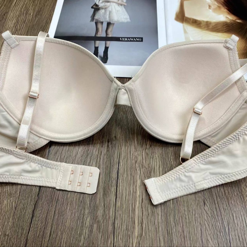 Nueva ropa interior de mujer europea y americana confortable sujetador brillante con anillo de acero fabricantes de sujetadores delgados al por mayor