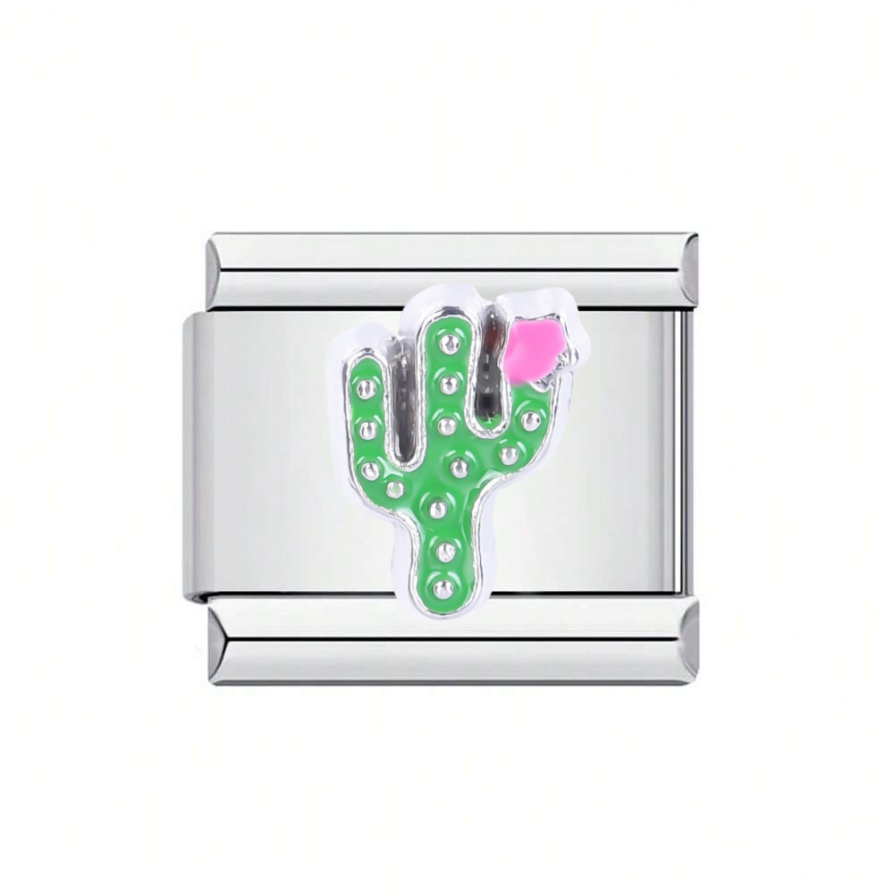 1 Pieza 9x10mm Acero Inoxidable 304 Cactus Árbol Pulido Módulo De Pulsera display picture 3