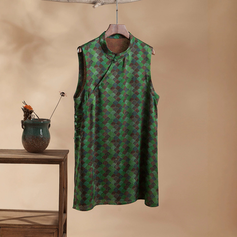 Silk Xiangyunsha Ao Dai Top for Women 2026 Summer Mulberry Silk Floral New Chinese Style Retro National Style Shirt Blouse Silk Xiangyunsha Ao Dai Top for Women 2026 Summer Mulberry Silk Floral New Chinese Style Retro National Style Shirt Blouse