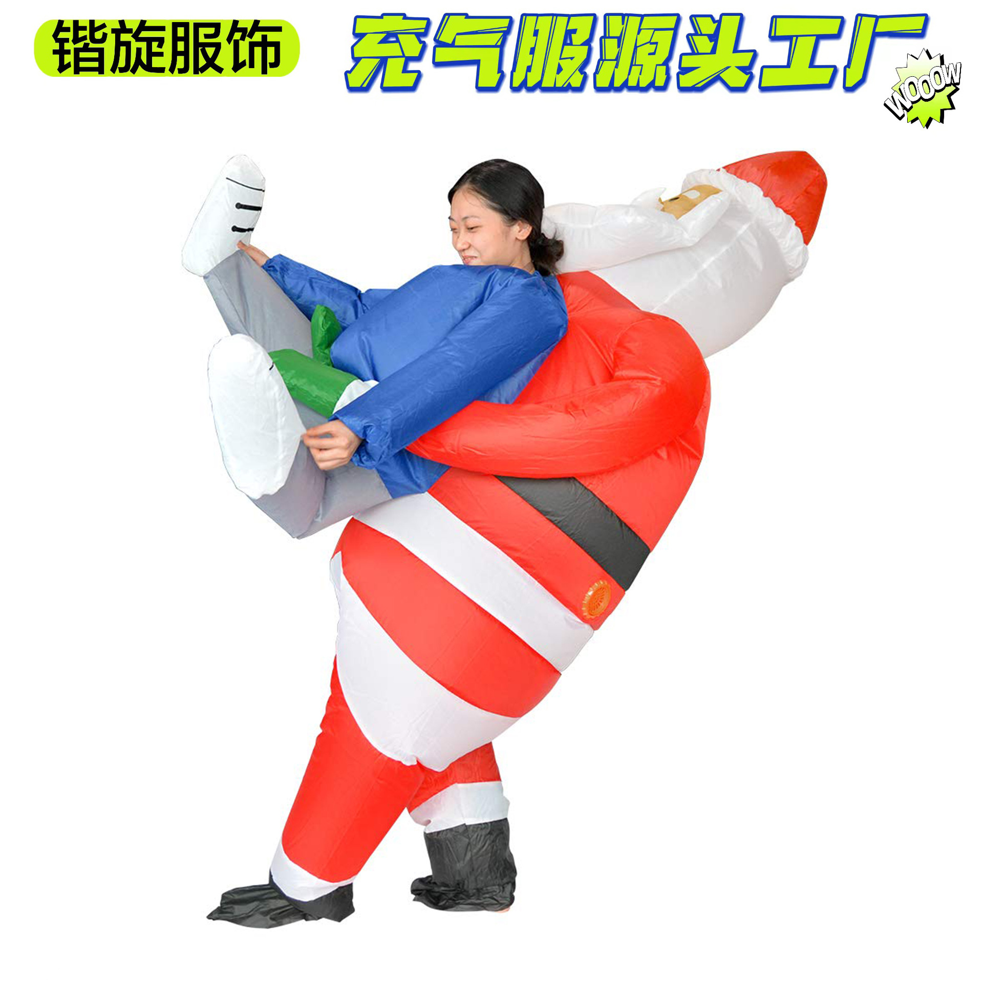 Christmas newly dressing Santa Claus Holding people inflatable…