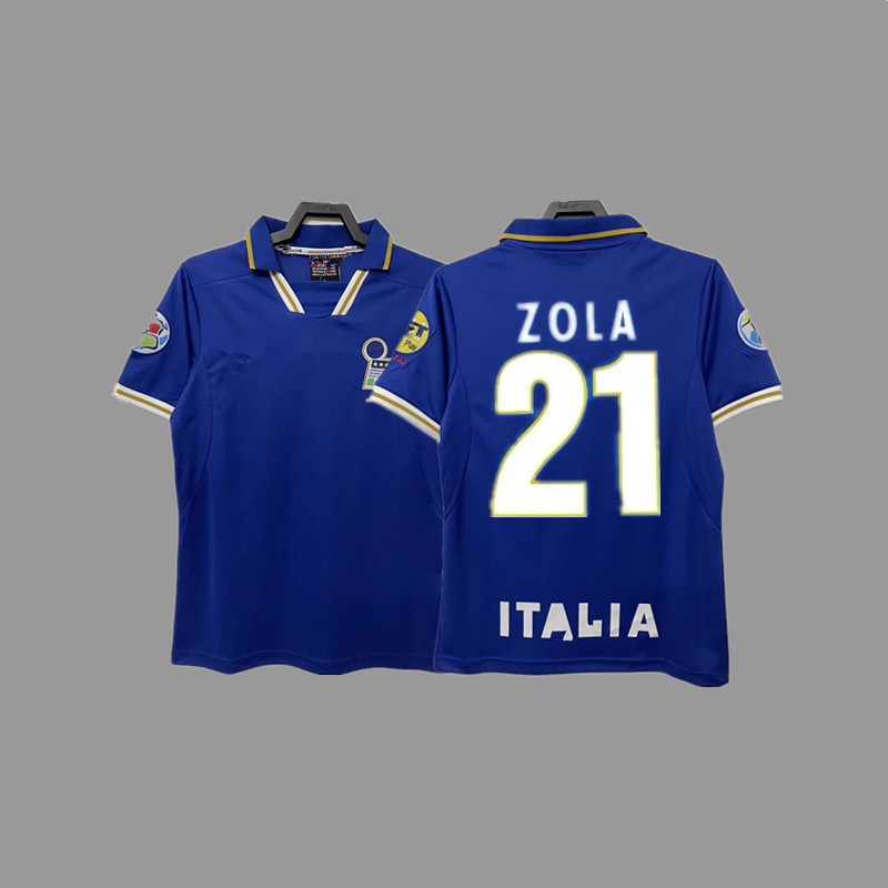 レトロジャージサッカーユニフォームイタリアユニフォームマルディーニバッジョピエロトッティカンナバロジャージ|undefined