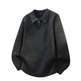 2026年秋季新款男式针织衫运动风格宽松版型罗纹底摆透气腈纶面料，男装针织衫/毛衣，星座614