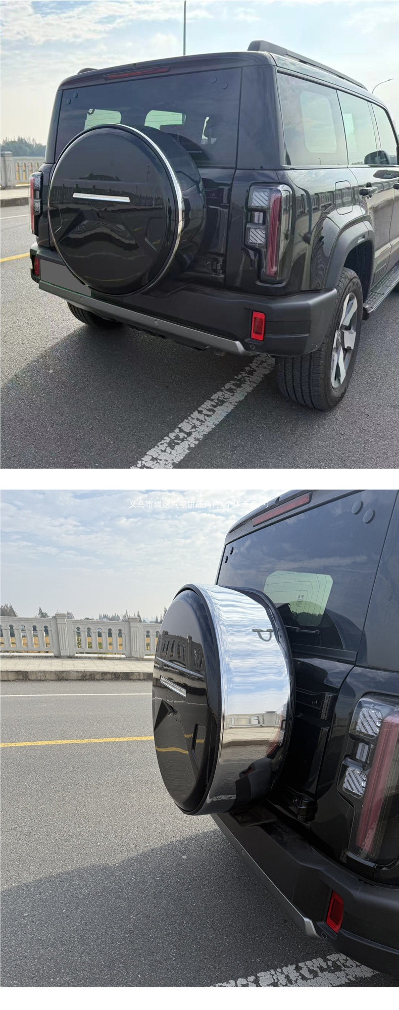 Suitable for Beijing BJ40e models 13-26, new extended range version spare tire cover, stainless steel rear modification accessory
