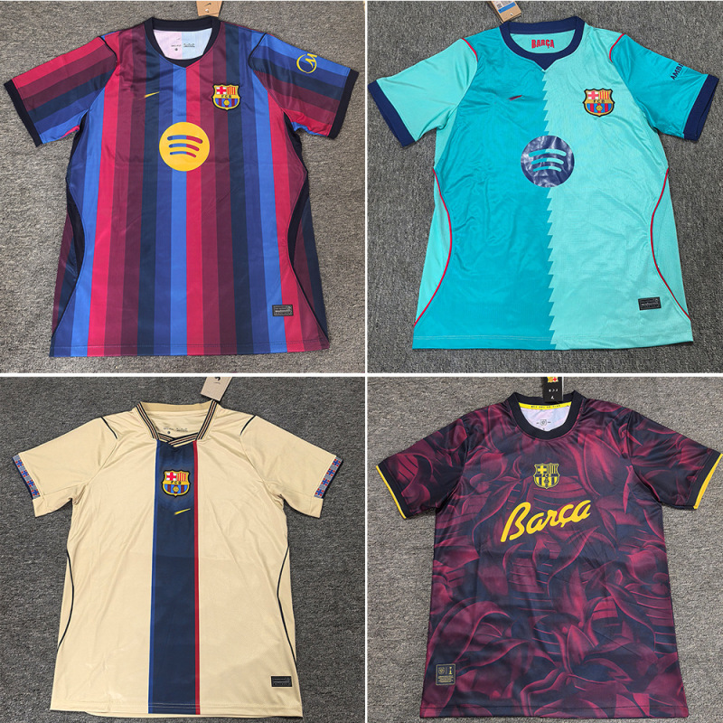 2627 Club Football Uniforms Barcelona Home and Away Jerseys Fan Edition Short Sleeve T-Shirts Cross-Border Shipping 2627 Club Football Uniforms Barcelona Home and Away Jerseys Fan Edition Short Sleeve T-Shirts Cross-Border Shipping