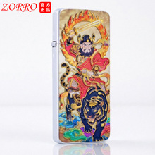 佐罗煤油打火机ZC5-F032二代3D钟馗卡片机浮雕彩绘工艺潮男火机代