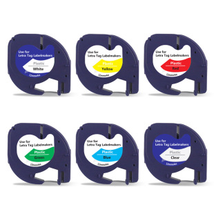 �m��dymo�_��LT-100H�˺�ɫ��91201LetraTag12mm�˺�������ɫ