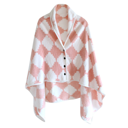 Thick Fleece Plaid Throw Blanket Coral Velvet Sofa Small Throw Blanket Afternoon Nap Office Scarf Air Conditioner Blanket Direct Factory Shipping