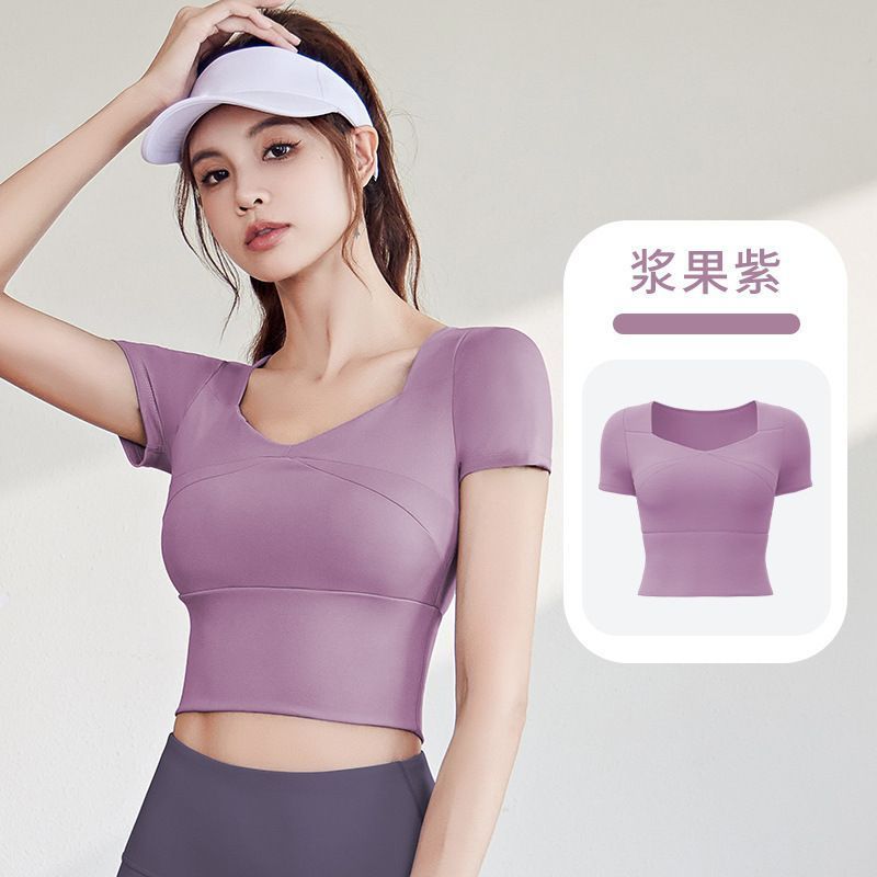 瑜伽服女套装套装女2025新款夏季专业跑步运动上衣普拉提训练健身|undefined