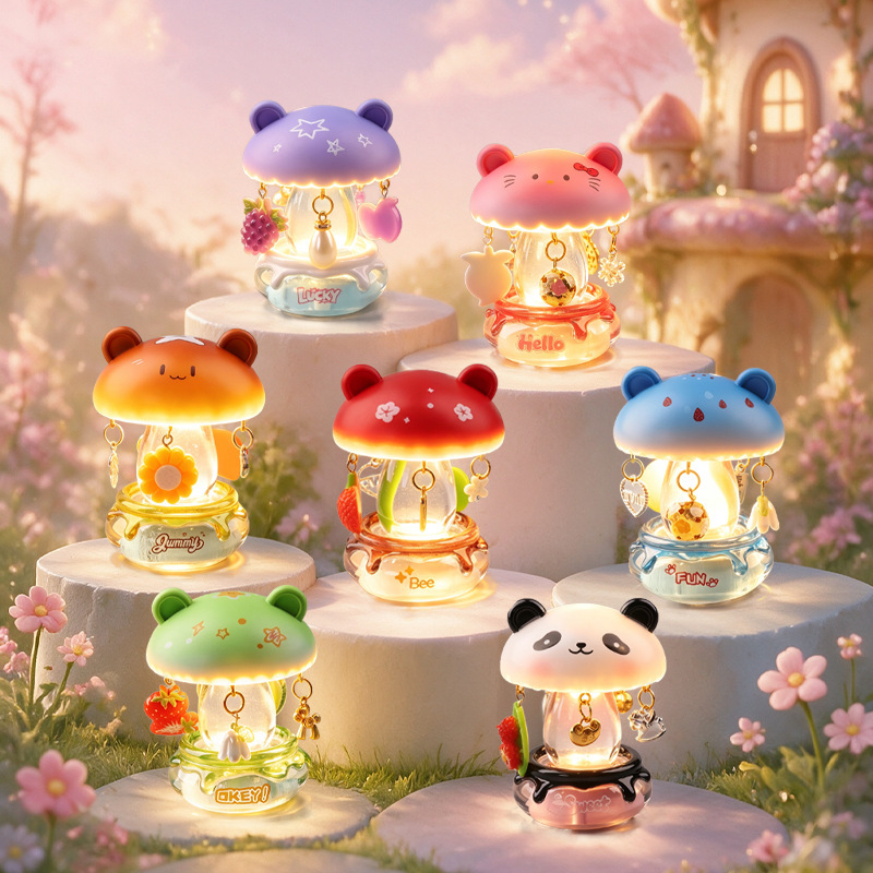 Rotating Mushroom House Box Ornament, Light-Up Rotating Ornament, Trendy Toy, Student Gift, Factory Direct Wholesale Rotating Mushroom House Box Ornament, Light-Up Rotating Ornament, Trendy Toy, Student Gift, Factory Direct Wholesale