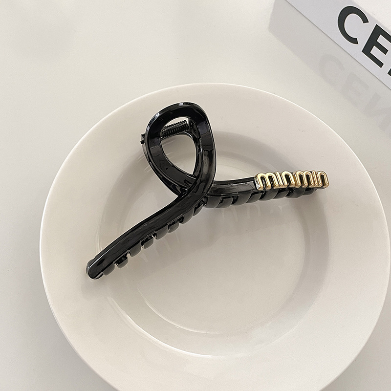 Clip de pelo de gran tamaño esmerilado simple Cabeza trasera updo horquilla de alto grado tiburón clip horquilla tocado al por mayor