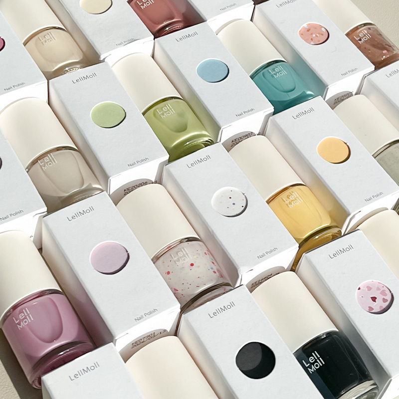 Lellmoll Oil-Based Non-Peelable Nail Polish for Women, No-Bake, Quick-Drying, Long-Lasting, 2026 New Nude Color, Summer 12Free