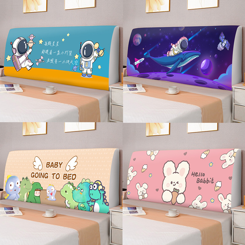 Bedside Cover Cartoon Universal All-Inclusive Four-Season Universal Soft Bag Bedside Modification Elastic Dust Cover High-End