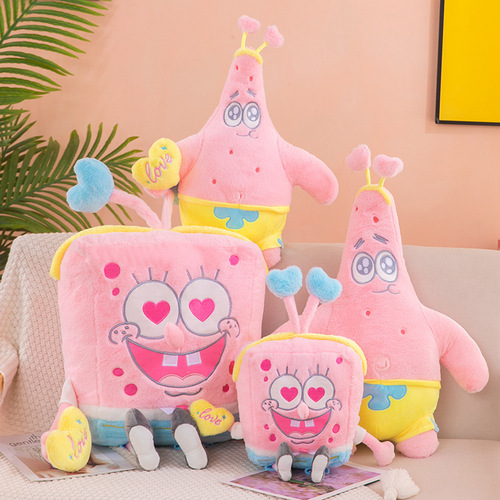 Pink SpongeBob SquarePants Plush Toy Pieda Star Doll Ins Style Girly Heart Doll Rag Doll Pillow Delivery