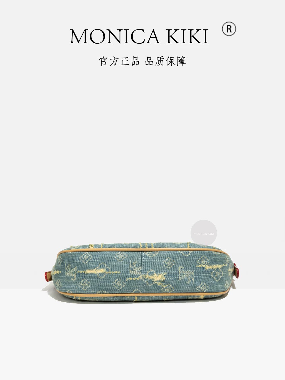莫妮卡奇奇 Denim retro one-shoulder bag, shoulder bag, french style, high-quality style