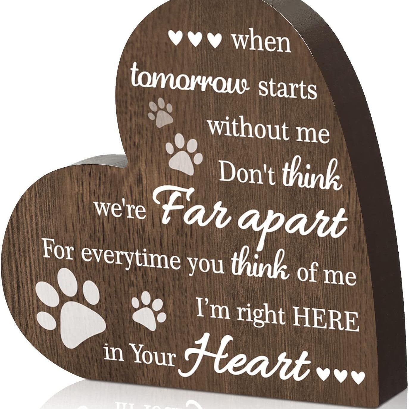 Creative PET Memorial message Board decoración de escritorio de madera en forma de corazón decoración de tarjetas de madera