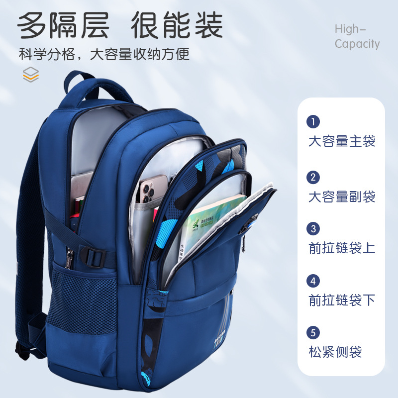 Mochila niños tres, cuatro, cinco o seis años de los estudiantes primaria y secundaria gran capacidad mochila impermeable