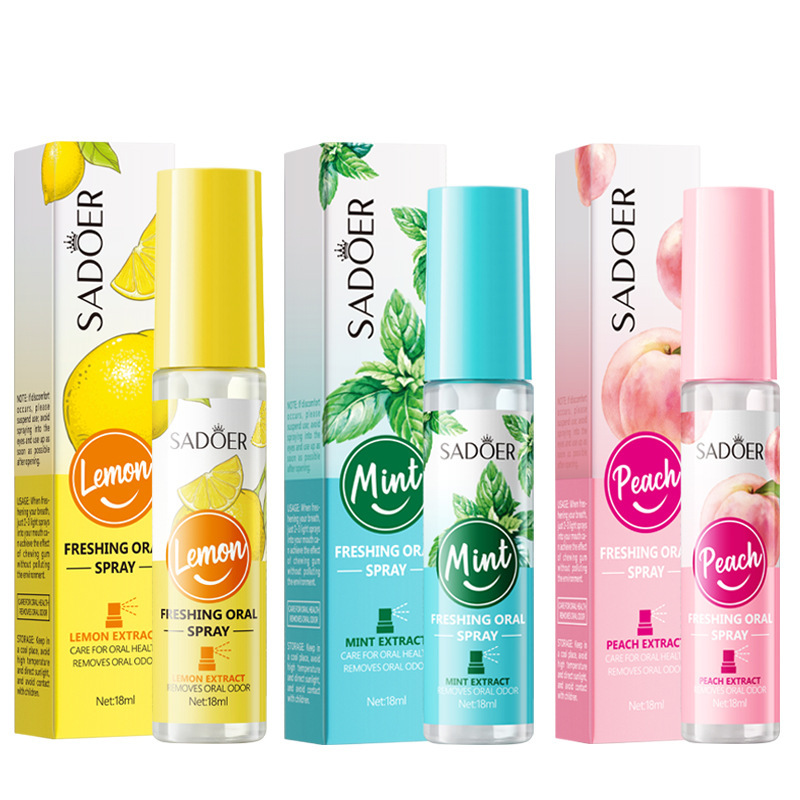 Spray Bucal Refrescante de Menta, Aliento Fresco y Portátil