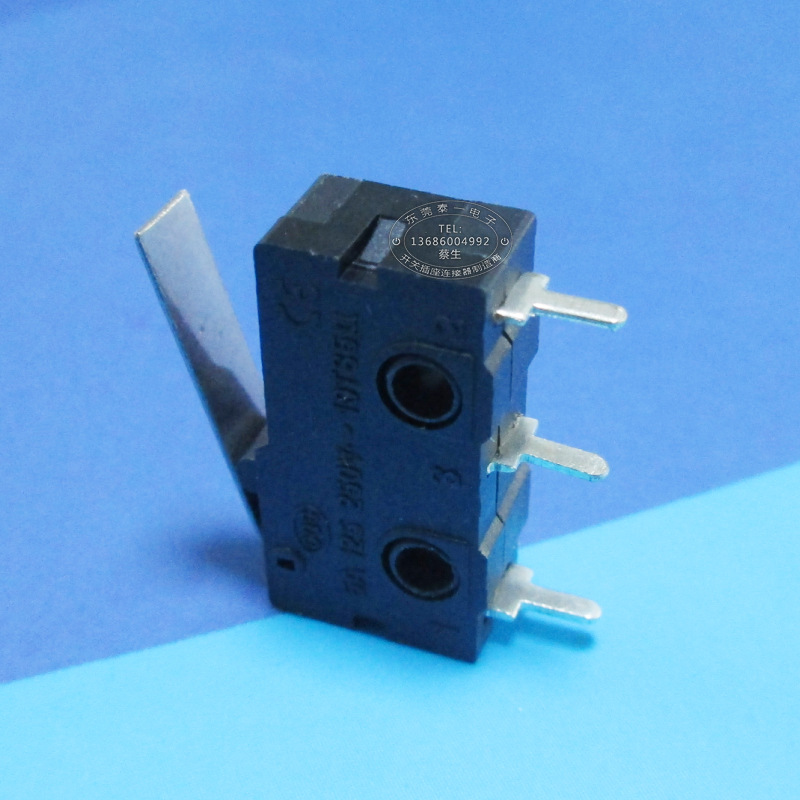 5A250V银电触点行程开关20*10*6.4窄脚带不锈钢柄微动开关KW12-BS